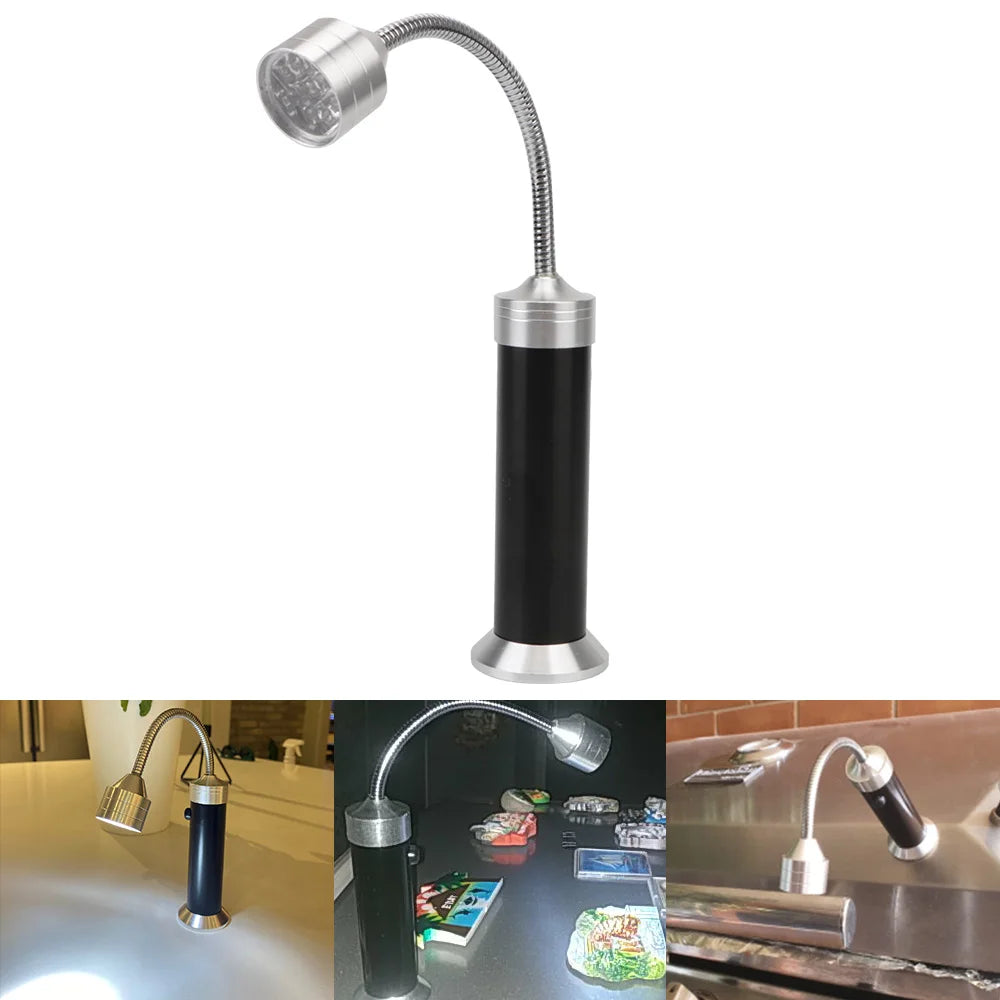 BBQ Grill Light Soft Tube Lighting Lamp 360 ° Adjustable Super-Bright 9 LED Flashlight Magnetic Base Outdoor lighting 1 pcs Oasis Select