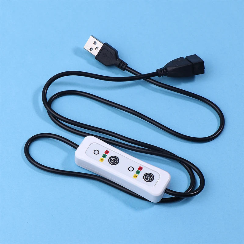 3-Timing 0.5h/1.5h/3h 3-Speed Controller For USB Ceiling Fan LED Lamp Power Extension Switch Cable Oasis Select