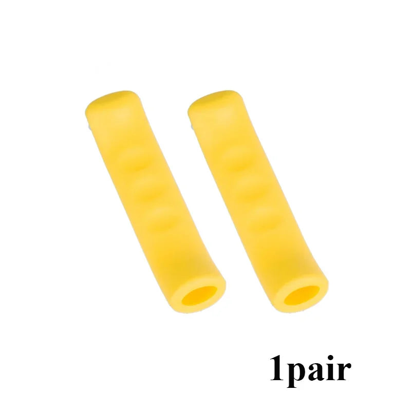 1/2/5pairs Bicycle Brake Handle Cover Silicone MTB Grip Gloves Anti Slip Bicycle Protective Equipment Bicycle Accessories Oasis Select 1pair Yellow