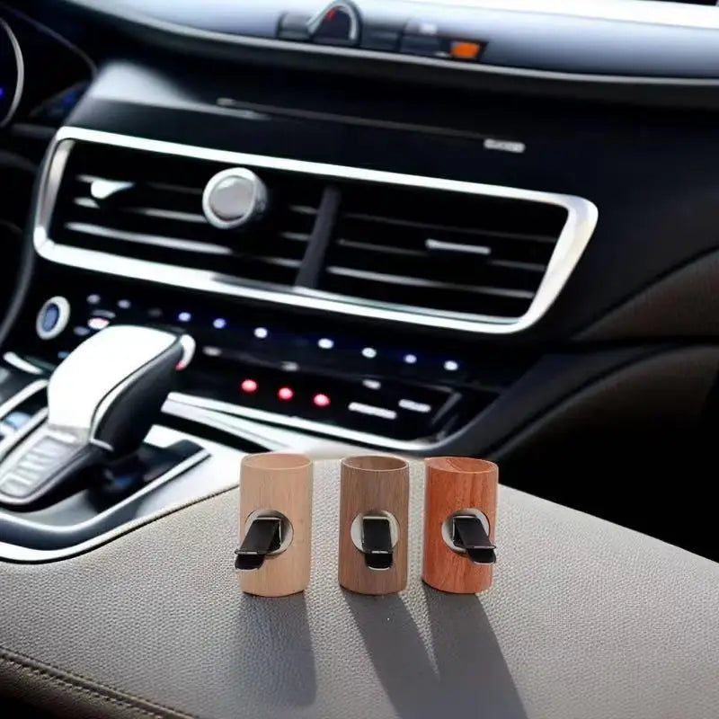 Spherical Wooden Car Essential Oil Diffuser Car Aromatherapy Clip Car Air Freshener Auto Decoration Oasis Select