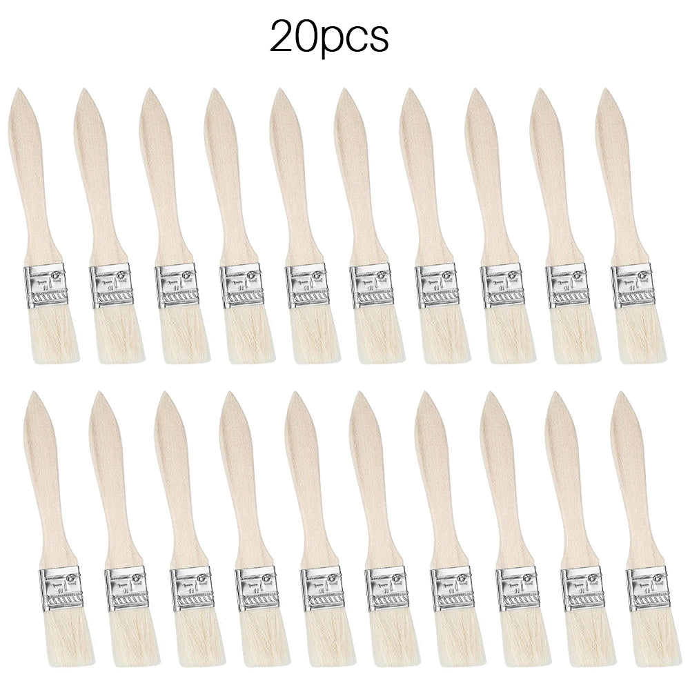 10/20/30pcs short wooden handle art brushes, hog bristle brushes, watercolor brushes, wall brushes, art brushes, cleaning Oasis Select 20pcs
