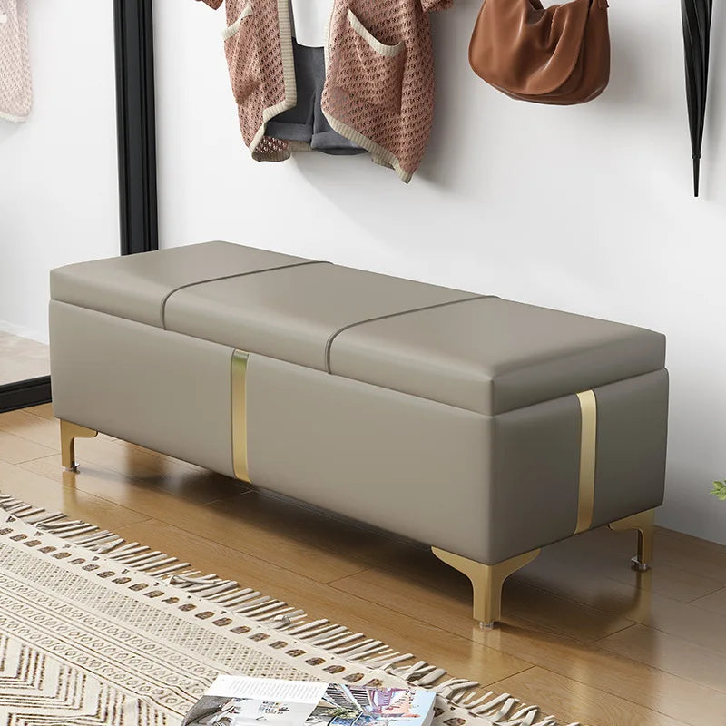 Shoe cabinet, small stool at the entrance of the household, entrance storage, storage, shoe changing stool Oasis Select Light grey 100cm