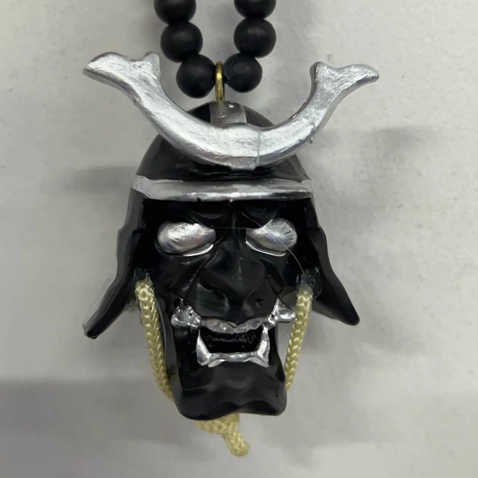 Samurai-Kabuto Helmet Hannya Japanese Oni Car Rear View Mirror Charm Japanese Ghosts Hanging Ornament Personalized Pendant Oasis Select I