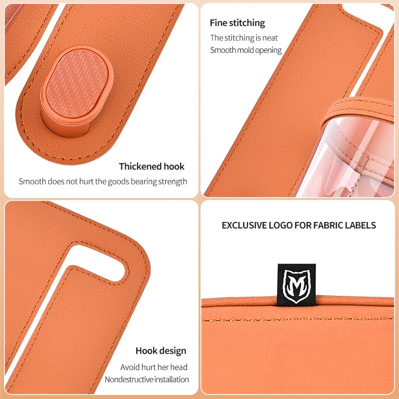 Car Headrest Cup Holder & Backseat Organizer with Hooks