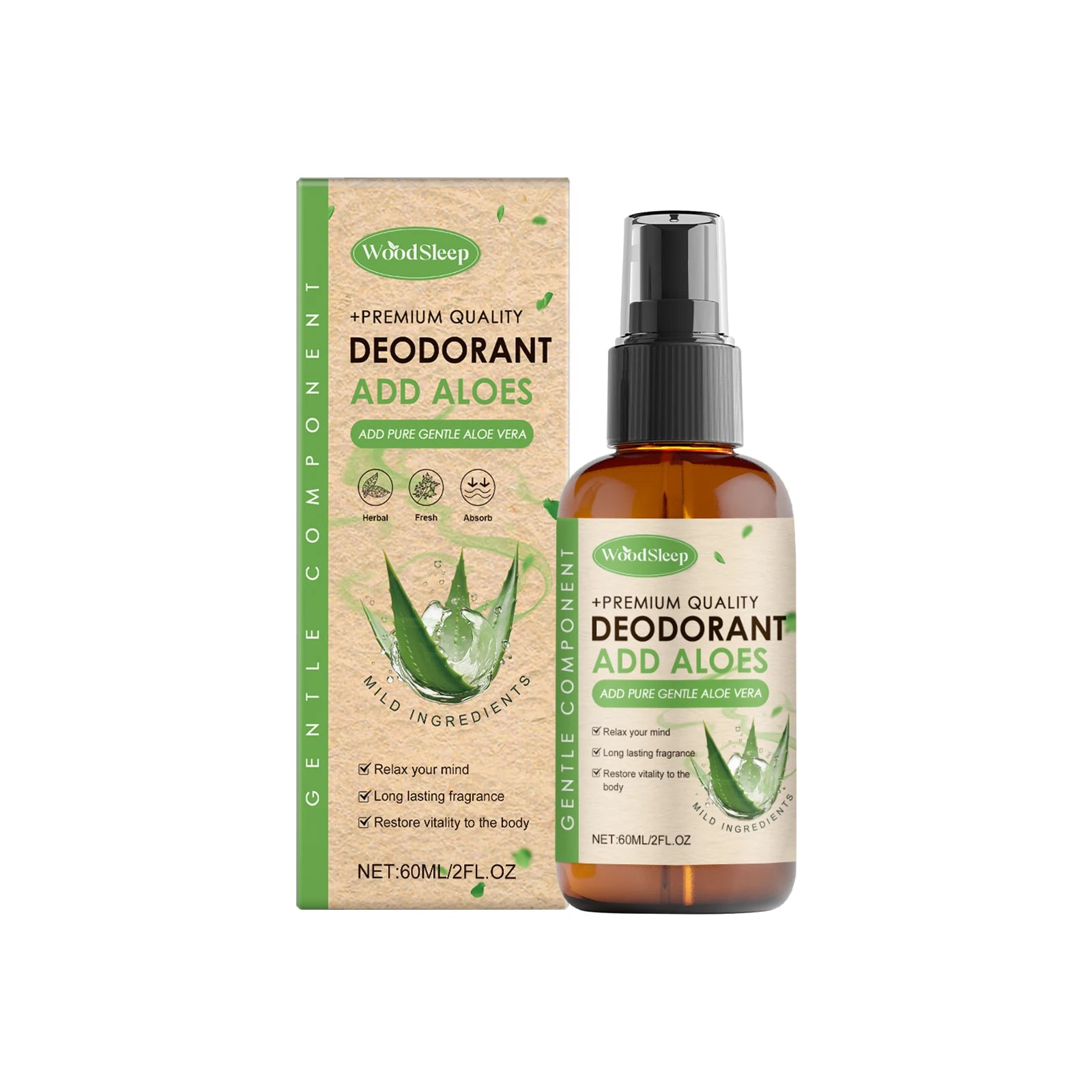 Aloe Magnesium Oil Spray Relieve Muscle Pain Anti Anxiety Body Relaxation Better Sleep Quality Deeply Moisturizes Smooth Skin Oasis Select 60ml boxed