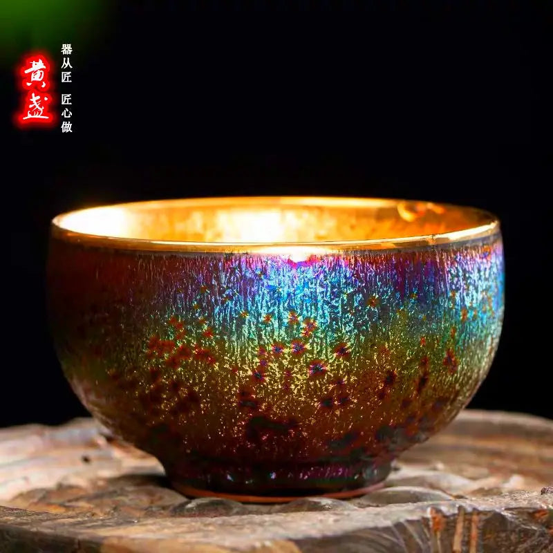 Real Gold Master Cup Large Building Cup Kiln Turned Gilded Cup High-end Household Use Oasis Select