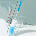 Long Handle Cup Brush,Kitchen Glass Bottle Cleaning Brush,Milk Bottle Tea Cup Scrubber,No-Electricity Required Cleaning Tool Oasis Select 1pc