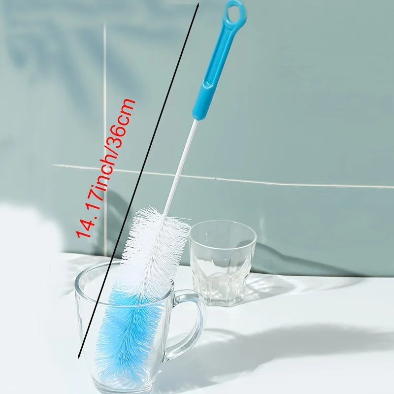 Long Handle Cup Brush,Kitchen Glass Bottle Cleaning Brush,Milk Bottle Tea Cup Scrubber,No-Electricity Required Cleaning Tool Oasis Select 1pc