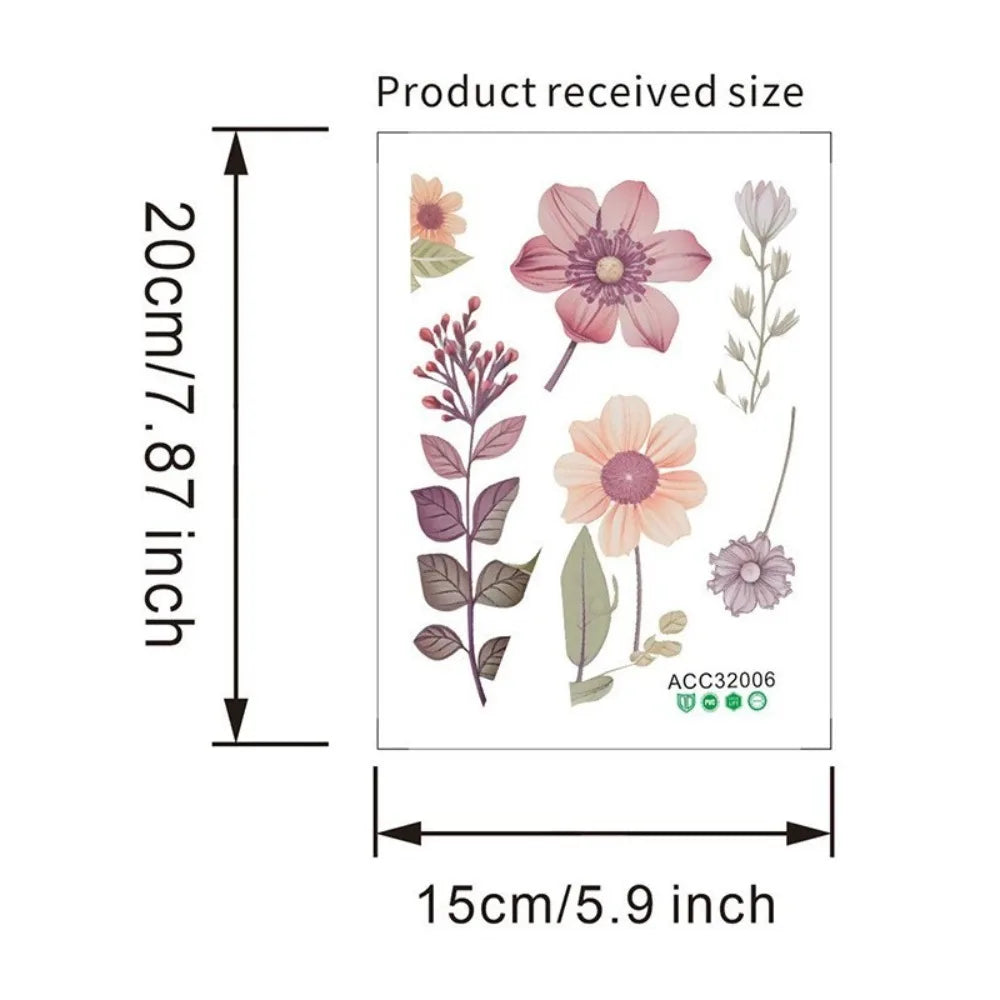 Beautiful Flowers Switch Wall Sticker PVC DIY Waterproof Sticker Removable Home Decoration Stickers Bedroom Bathroom Living Room Oasis Select
