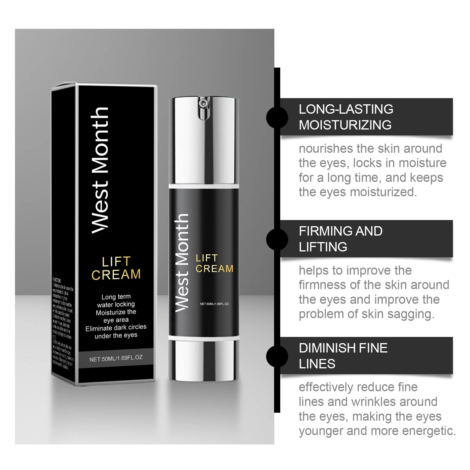Lift Eye Cream Anti Wrinkles Reduce Fine Lines Fade Dark Circles Remove Puffiness Delay Aging Tightening Revitalizing Eye Cream Oasis Select