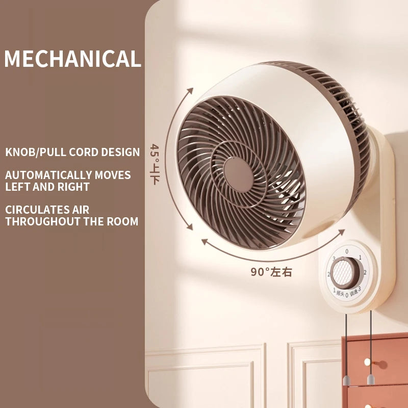 Wall-Mounted Air Circulation Fan | Remote & Voice Control