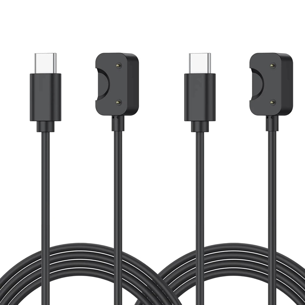 2-Pack Samsung Galaxy Watch Fit 3 USB-C Replacement Charger Smartwatch Charger Oasis Select Black Type C
