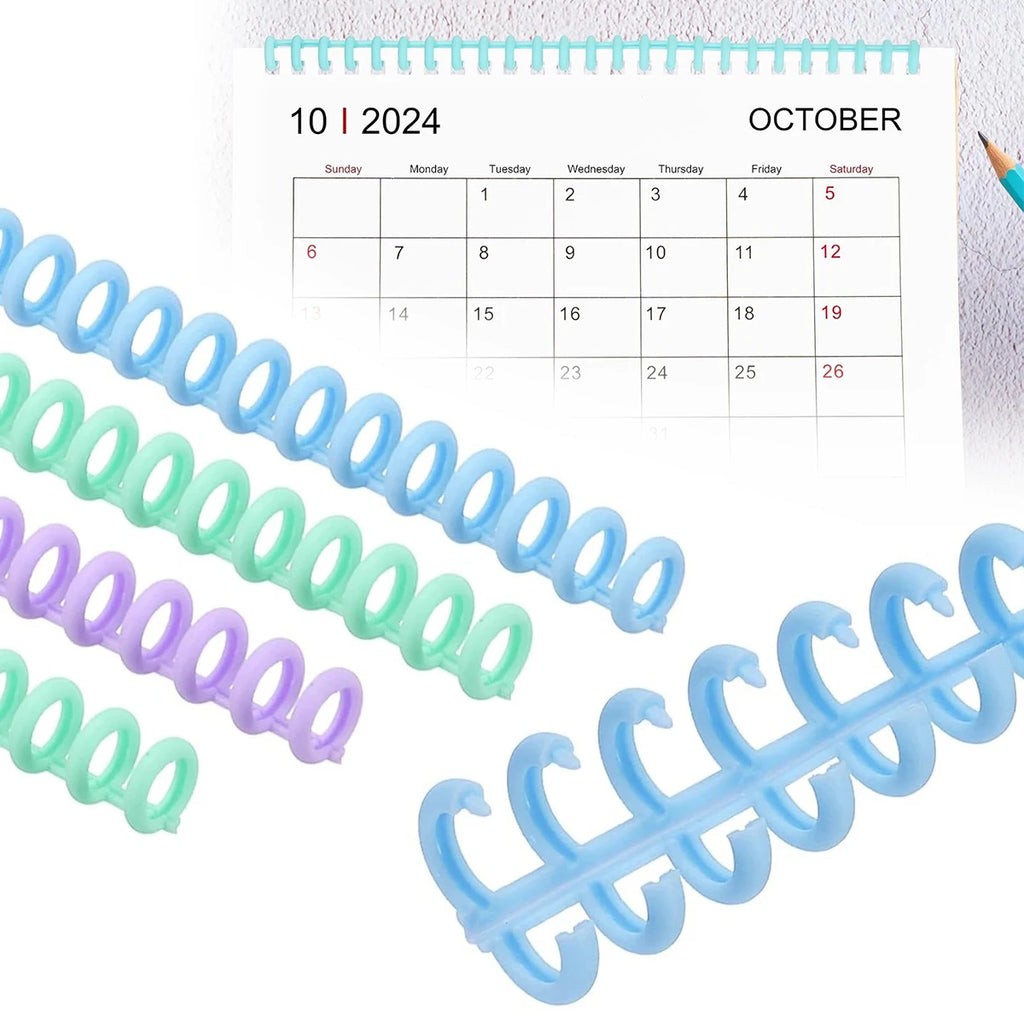 5 PCS Plastic Comb Binding Spine 30 Ring Colorful Book Binder Office School Stationery Supplies Report Document Binding Comb Oasis Select