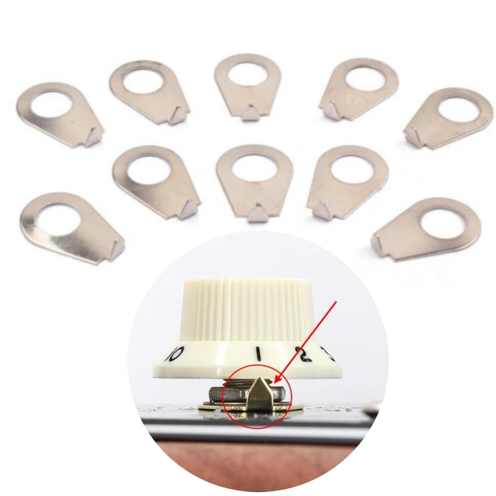 10Pcs Guitar Knobs Pointer Plates 3/8" Size Pointer Indicator Washers For Gibson LP Electric Guitars Accessories Part Oasis Select