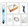 Drawing Print For Kids Adult Creative Toy Gift 36M PLA Filaments +USB 3D Pens 3D Printing Pen Arts Printer Set PLA Filament Oasis Select EU BLUE USB