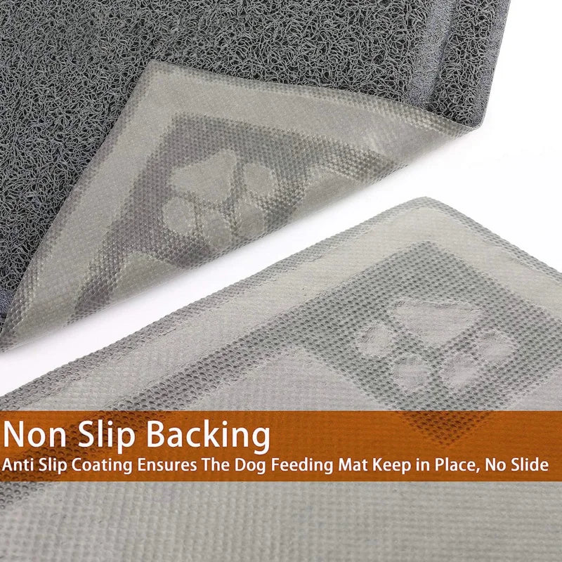 Dog Bowl Mat for Cat and Dog Bowls Silicone Non-Slip Absorbent Waterproof Dog Food Mat Easy to Clean Unique Paw Design Oasis Select