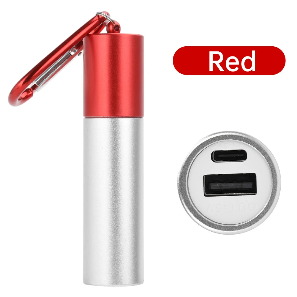 5V 2A 1x 18650/21700 USB Type-C Battery Charger Case DIY Power Bank Box For Phone Electronic Charging Not Including Batteries Oasis Select Red