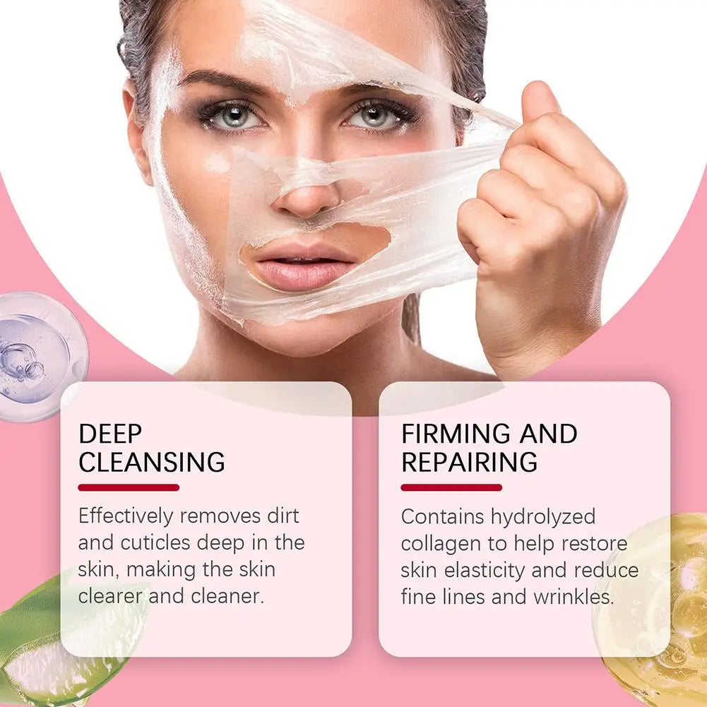 Collagen Peel-Off Face Mask – Hydrating, Firming & Glowing Collagen Peel Mask Oasis Select