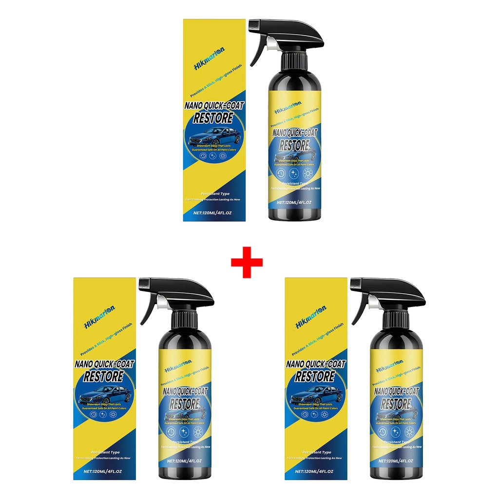 Car Nano Coating Spray Quick-Dry Coating Hydrophobic Protection Polishing Long-Lasting Shine Reduce Stains Car Maintenance Agent Oasis Select 3pcs