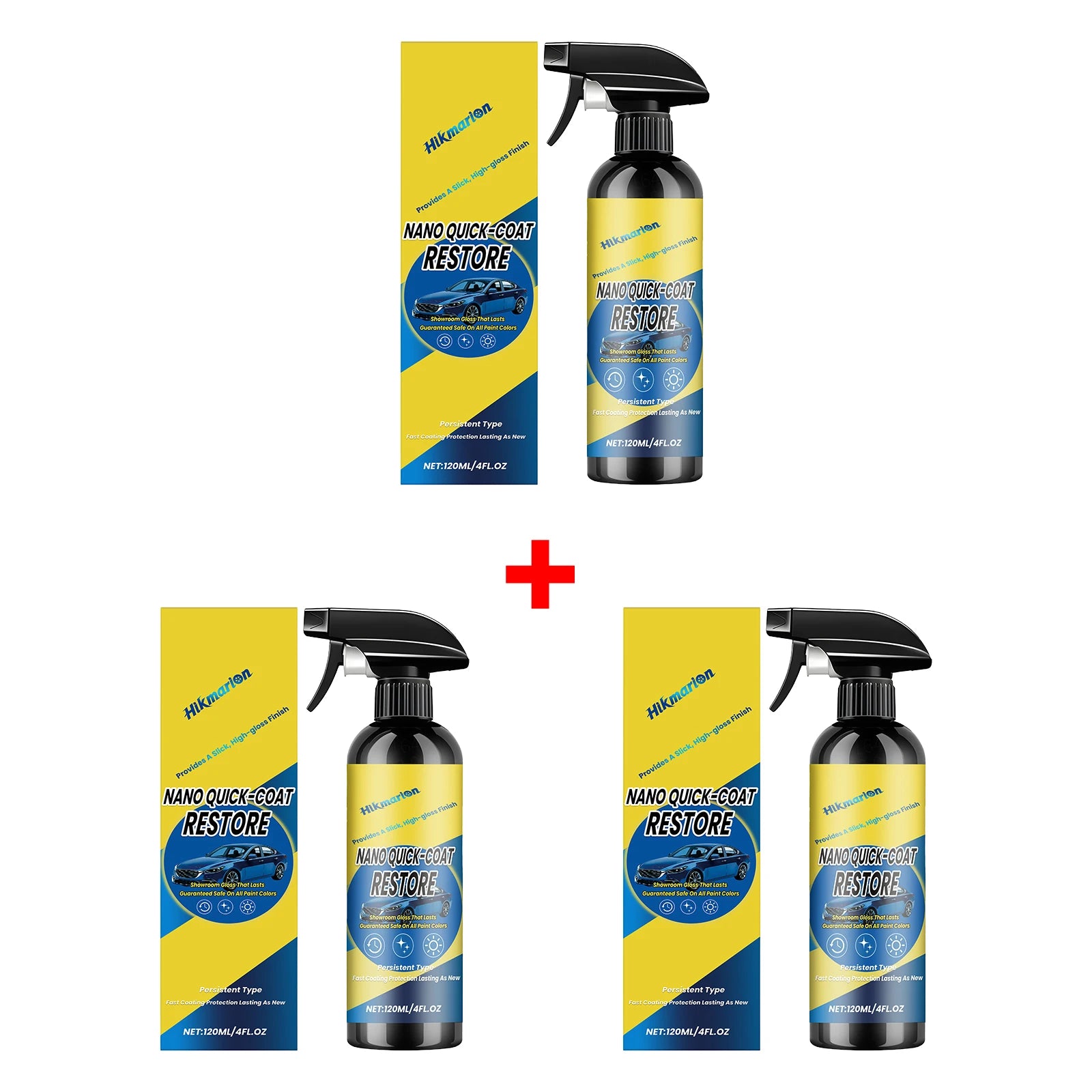 Car Nano Coating Spray Quick-Dry Coating Hydrophobic Protection Polishing Long-Lasting Shine Reduce Stains Car Maintenance Agent Oasis Select 3pcs