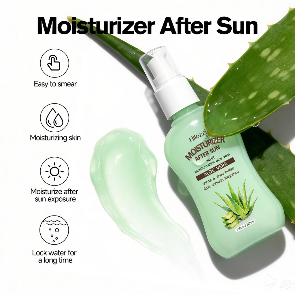 MOISTURIZER AFTER SUN ALOE VERA GEL，Quick absorption, non-greasy texture, post-sun hydration, suitable for both men and women Oasis Select