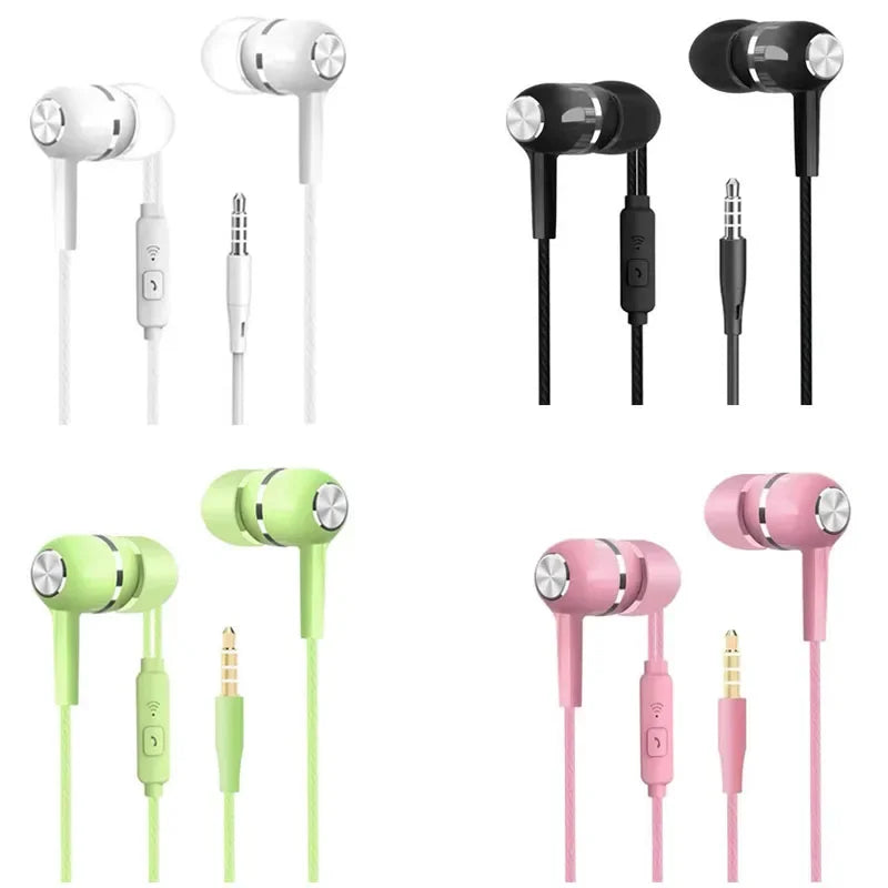 Wired Stereo Headset with Mic volume control Music Earphones Headphones Sport Earbuds with Bass Phone Earphones 3.5mm Oasis Select Blend 4pcs 1.2m