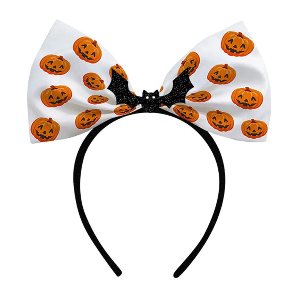 2026 Latest Halloween Cobweb Ears Headband Women Festival DIY Mouse Hairband Kids Party Villains Cosplay DIY Hair Accessories Oasis Select White