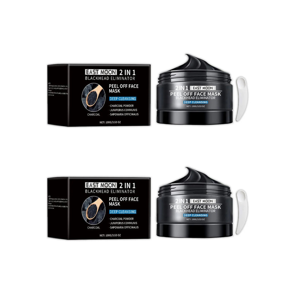 Bamboo Charcoal Blackhead Peel Mask – Pore & Oil Control Charcoal Peel Mask Oasis Select 2 x 100g tool boxed