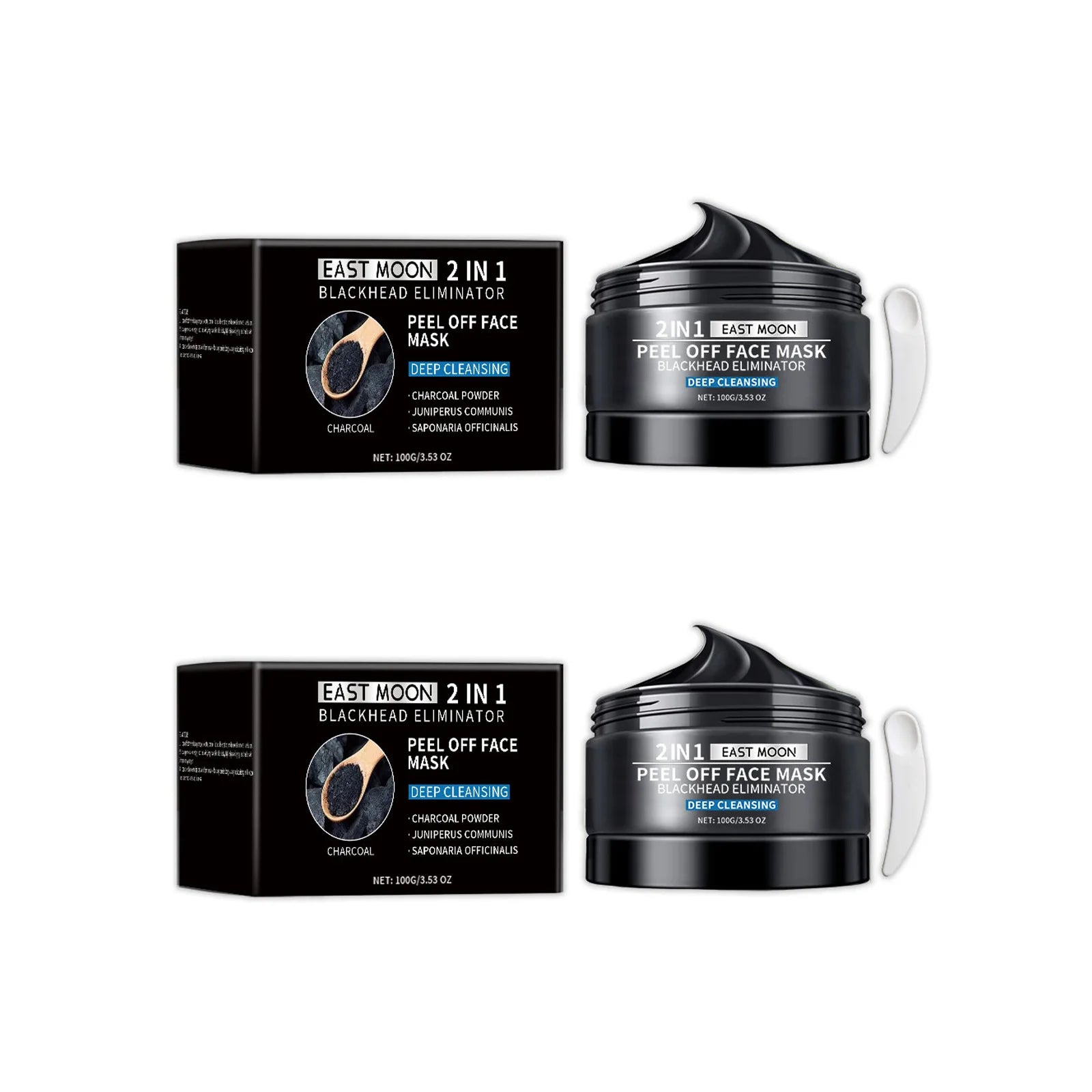 Bamboo Charcoal Blackhead Peel Mask – Pore & Oil Control Charcoal Peel Mask Oasis Select 2 x 100g tool boxed
