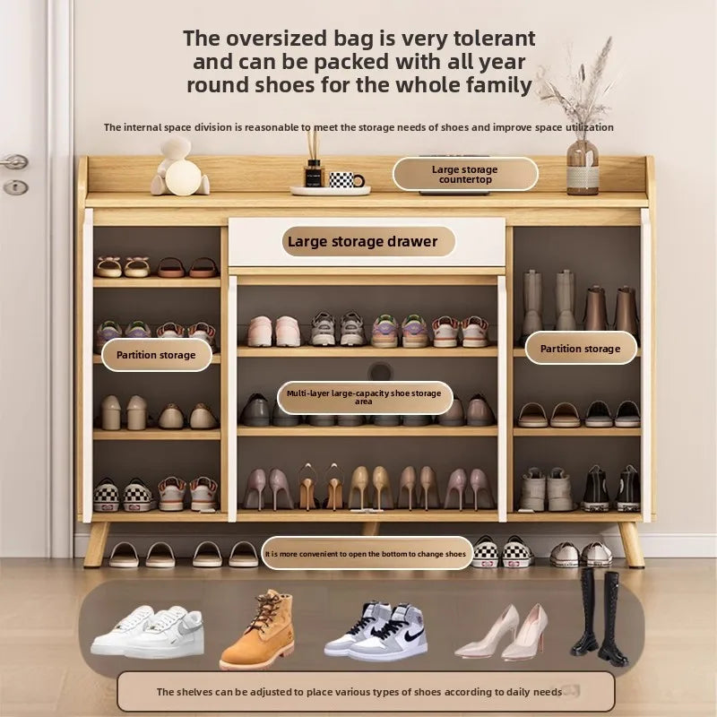 Shoe cabinet, indoor new entry locker at the entrance of the home, integrated storage shoe rack against the wall Oasis Select