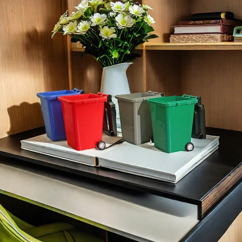 2pcs Mini Trash Can Pen Holders for Office Desk, Lightweight Plastic Organizer, Desk & Drawer Organizer for Home Storage Oasis Select
