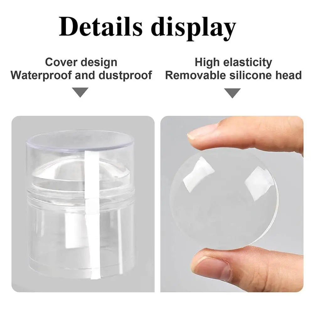 French Nail Art Stamper – Clear Silicone Stamp & Scraper Nail Art Stamper Oasis Select