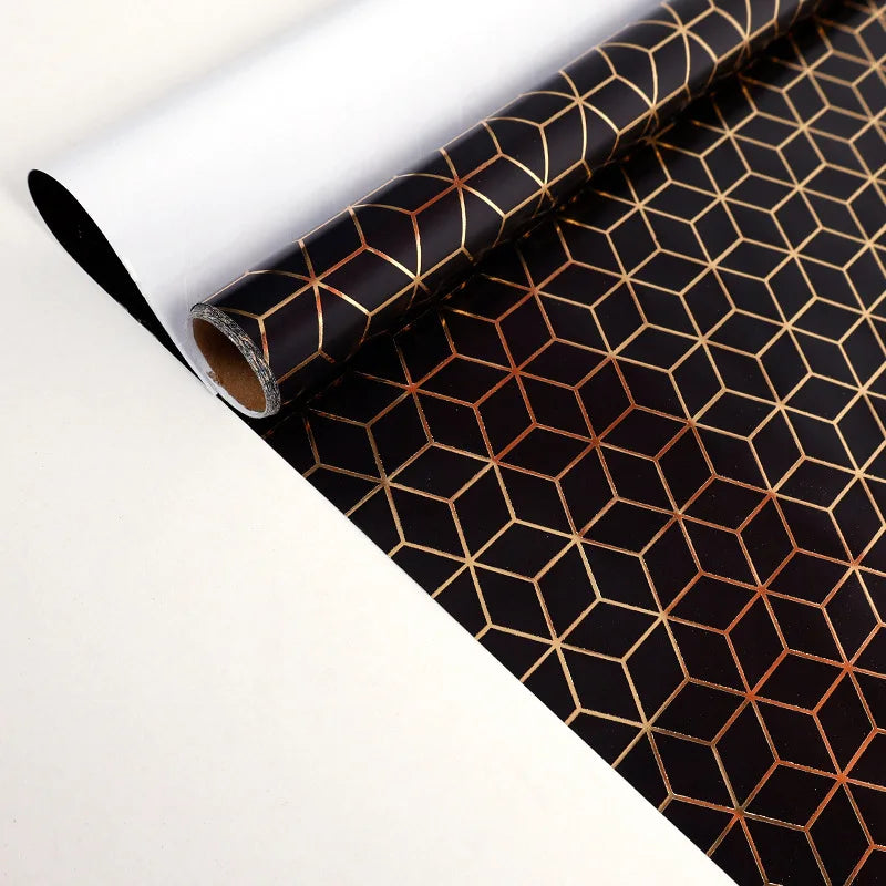 43x300cm Black Gold Gift Wrapping Paper Polka Bouquet Packaging Paper Christmas Valentines Day Birthdays Gifts Decorations Paper Oasis Select X
