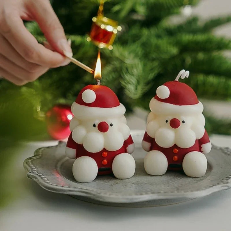 New Year Candles Christmas Candles Decorative Christmas Santa Fragrant Candle for Guest Gift Set Oasis Select