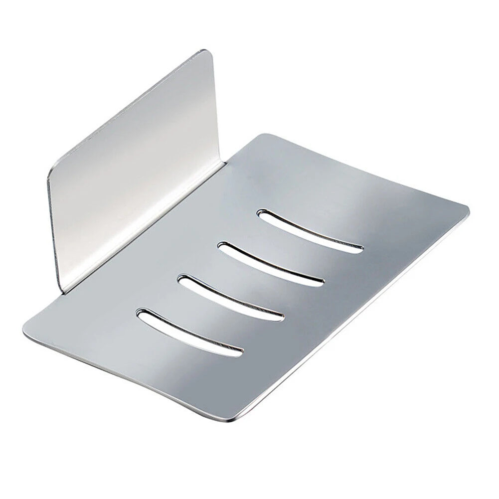 Soap Holder Dish Wall Mount Adhesive Tray Storage Dish Bathroom Shower Plate Box Stainless Steel Rack Oasis Select