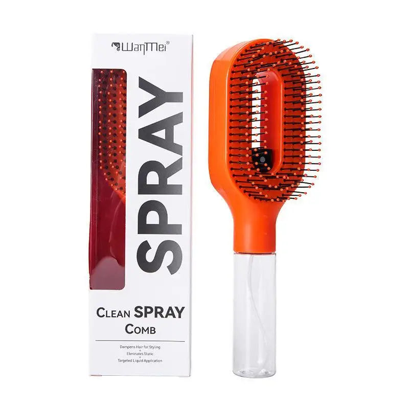 2-in-1 Spray Hair Brush – Detangling Mist Comb Styling Tool