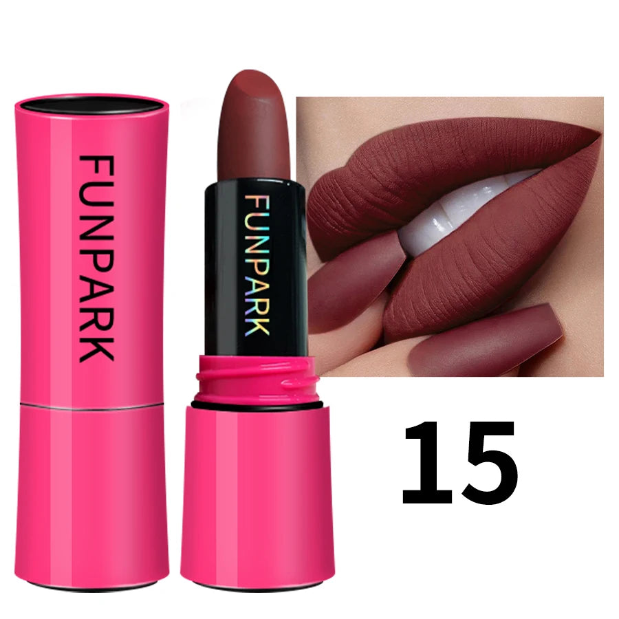 KAFURUX 25-Color Matte Lipstick – Waterproof Long-Lasting