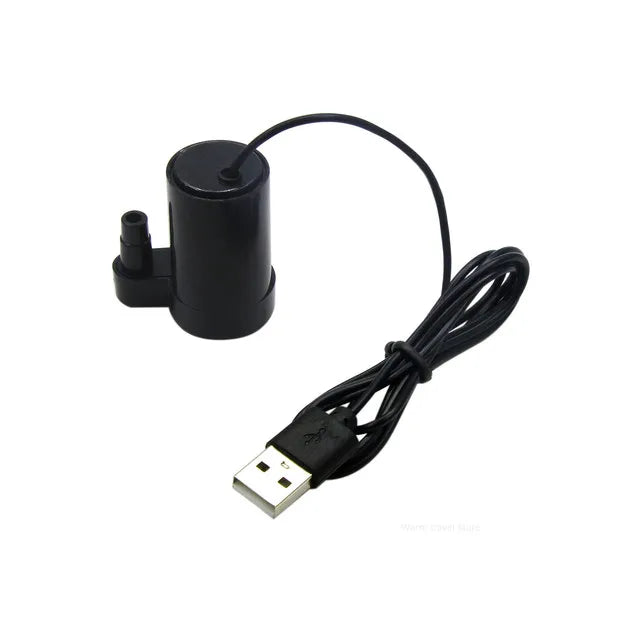 AISITIN USB Submersible Pump 1m Line DC Low Voltage Ultra-quiet Micro mini Small Water Pump 3V5V6V Oasis Select Vertical black