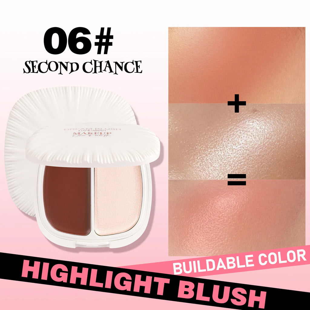 Handaiyan 2-in-1 Blush & Highlighter Palette | Natural Glow
