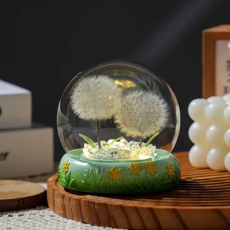 Dandelion Immortal Dried Bouquet Nightlight Ornaments Birthday Gift Girlfriend Girlfriend Girlfriend High-class Sense Niche Oasis Select