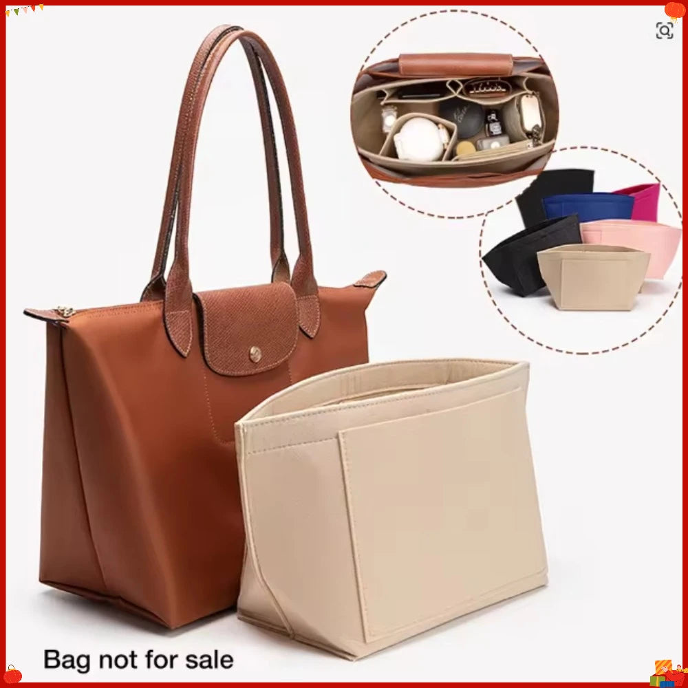 Bag organizer insert for Longchamp bag nylon material super strong fit bag support handbag insert bag accessories Oasis Select