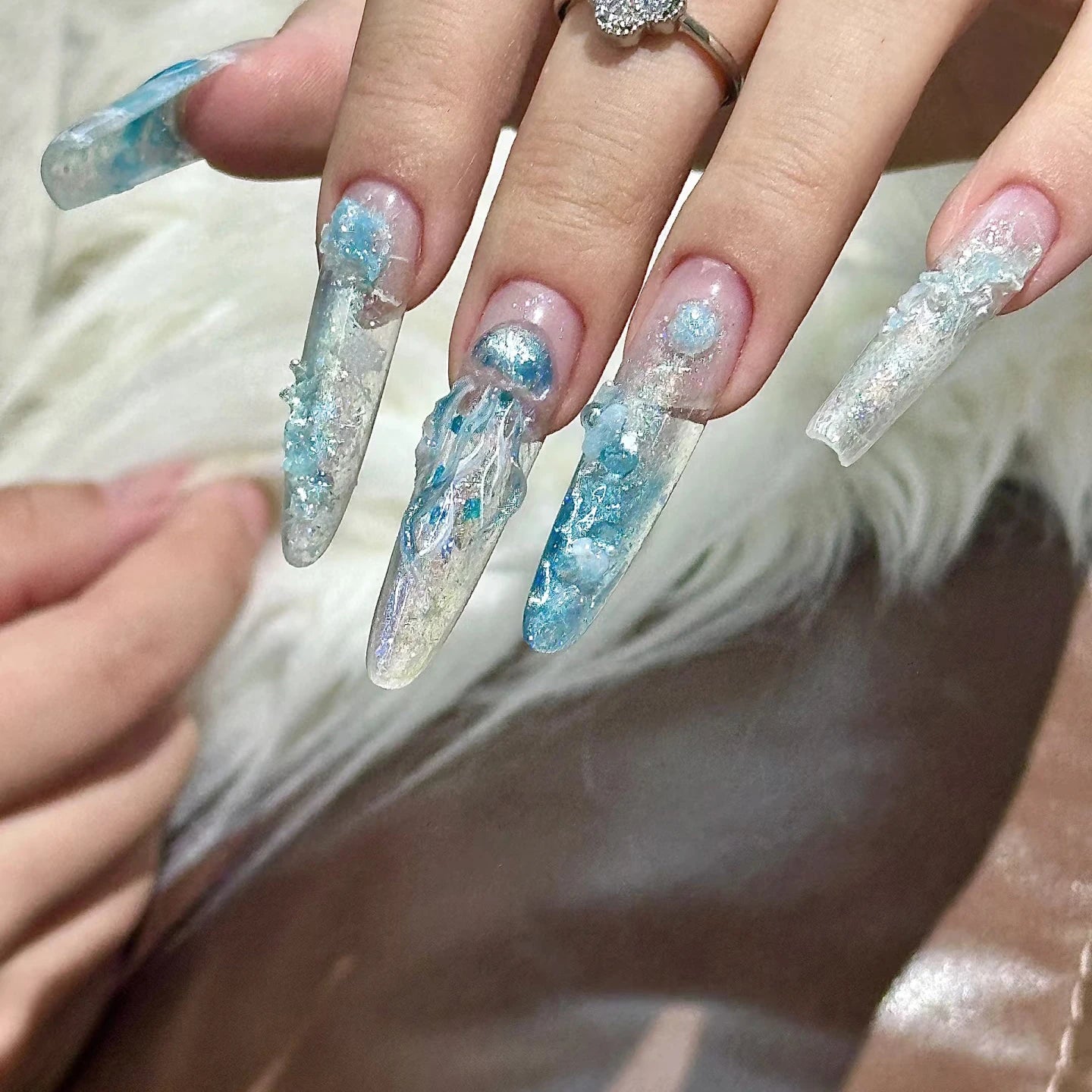 3D Silicone Sea Themed Nail Art Mold | Octopus Jellyfish Design Nail Stencils Manicure Carving Template, Made of Silica Gel Oasis Select