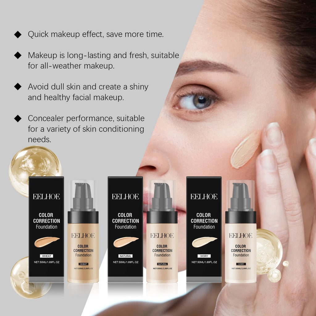 EELHOE Full Coverage Liquid Foundation Concealer – Oil Control Liquid Foundation Oasis Select