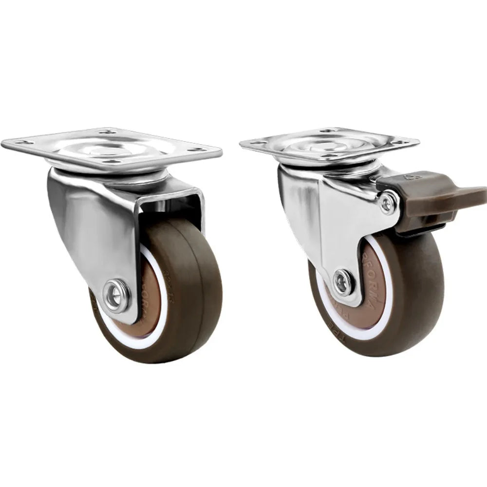 4PCS Car Swivel Casters 360 Degrees Heavy Duty Wheel Caster 0.5 Inch Wear Resistant Mute Heavy Trolley Wheels Red Swivel Castor Oasis Select