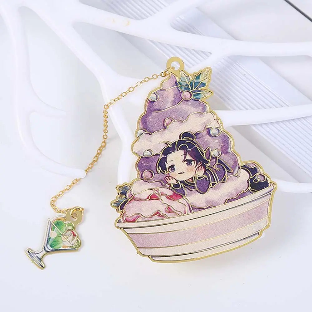 Mo Dao Zu Shi Anime Metal Bookmarks Grandmaster of Demonic Cultivation Cartoon Bookmark Wei Wuxian Lan Wangji Figure Bookmark Oasis Select A