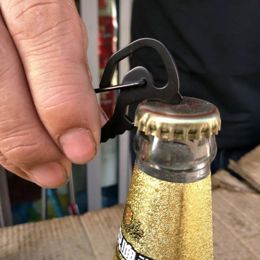 Bottle Opener Multifunctional Carabiner Multifunctional Hex Driver Outdoor Keychain Keychain Ring Stainless Steel Oasis Select