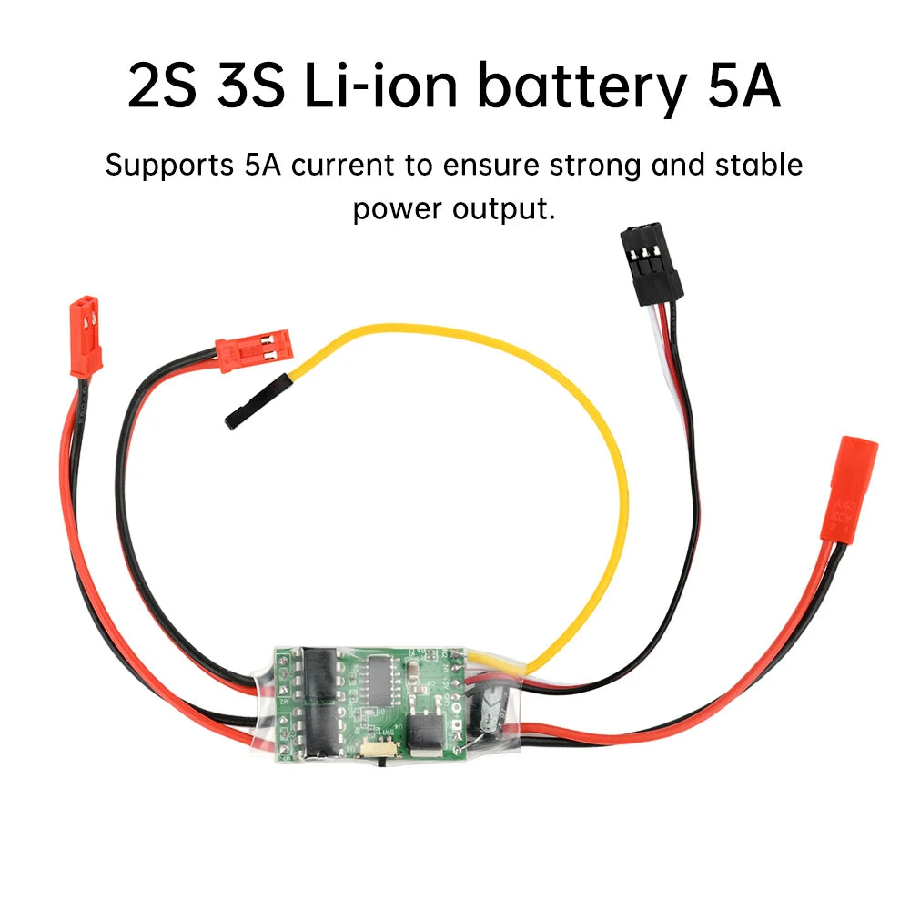 Dual Channel Bidirectional ESC Brushed Electric Speed Controller RC Model Ship Tank Tracked Vehicle 2S 3S Lithium Battery 5A Oasis Select
