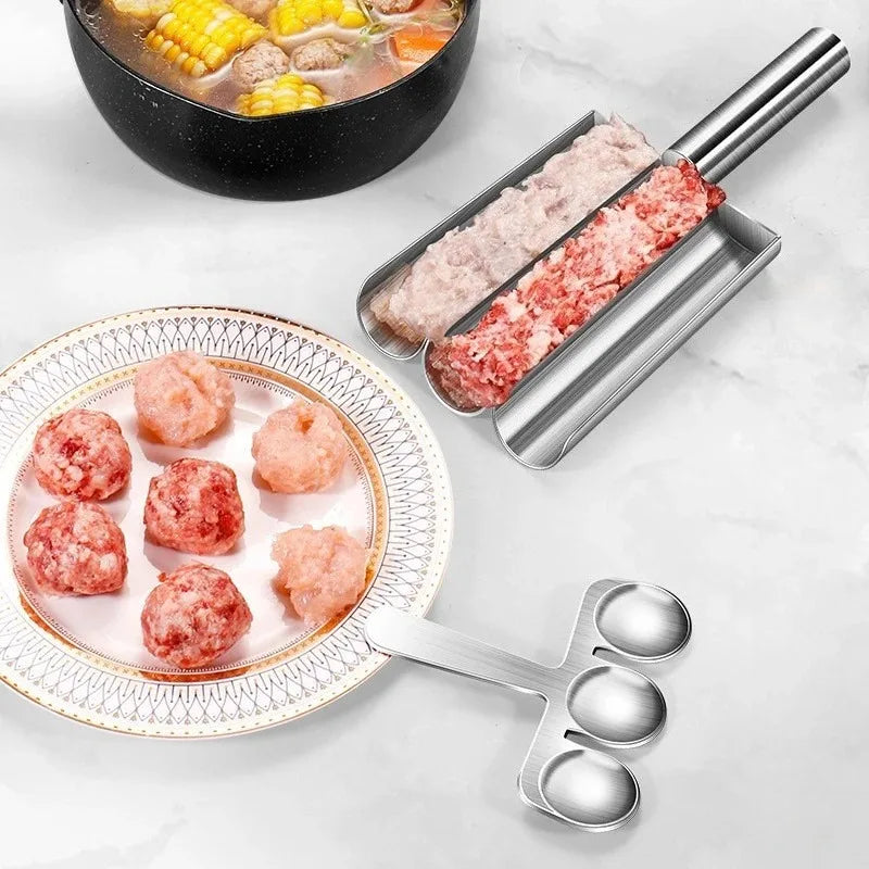Manual Non Stick Meatball Maker Tool Easy Release Kitchen Scoop for Making Perfect Fish Beef Pork Balls Home Cooking Gadget Oasis Select