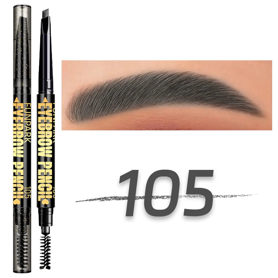 FUNPARK Waterproof Double-Head Eyebrow Pencil – 5 Colors