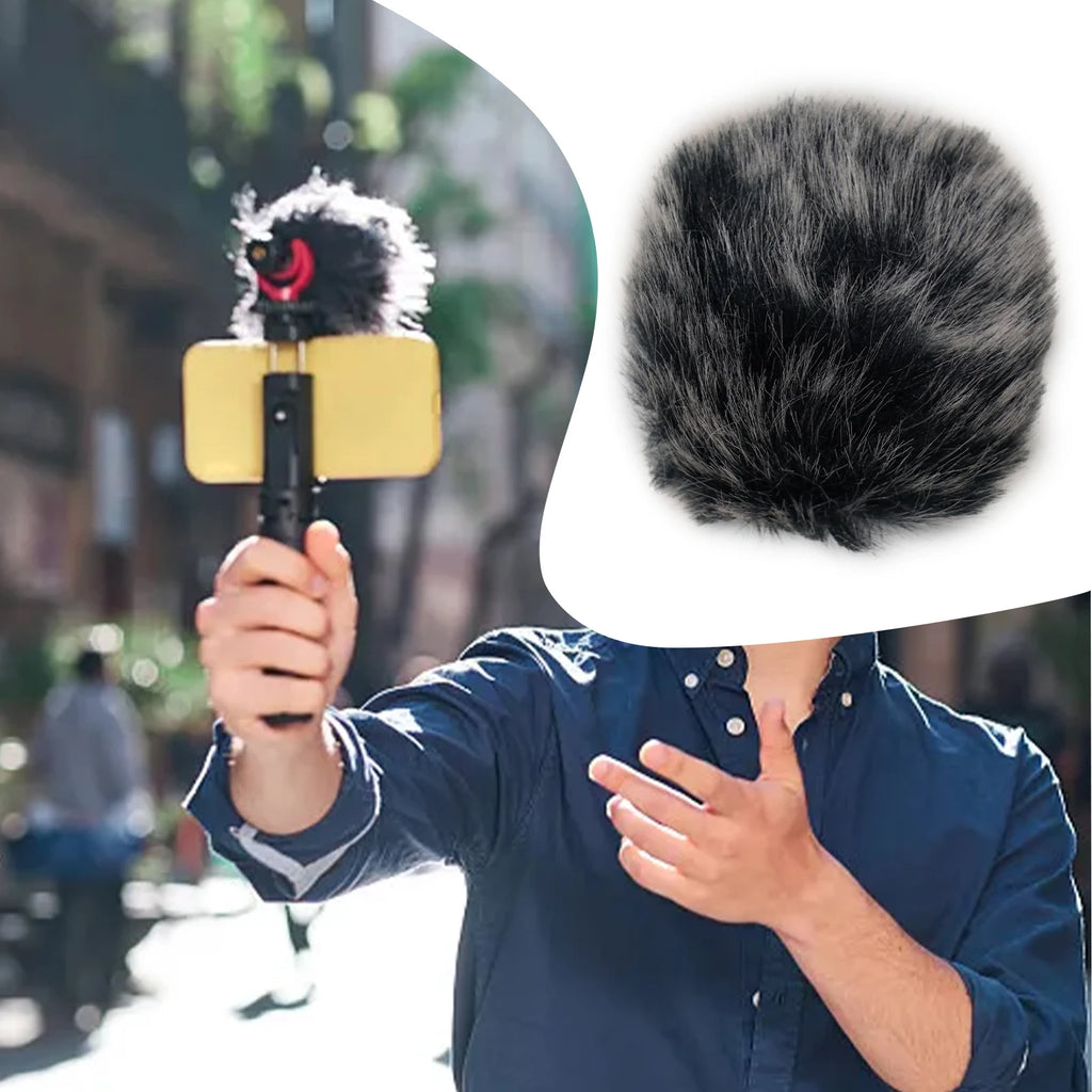 Lavalier Microphone Furry Windshield Mic Windshield Wind Muff Cover Foam Filter Sponge Microphone Windproof Cover For 5-12/15mm Oasis Select